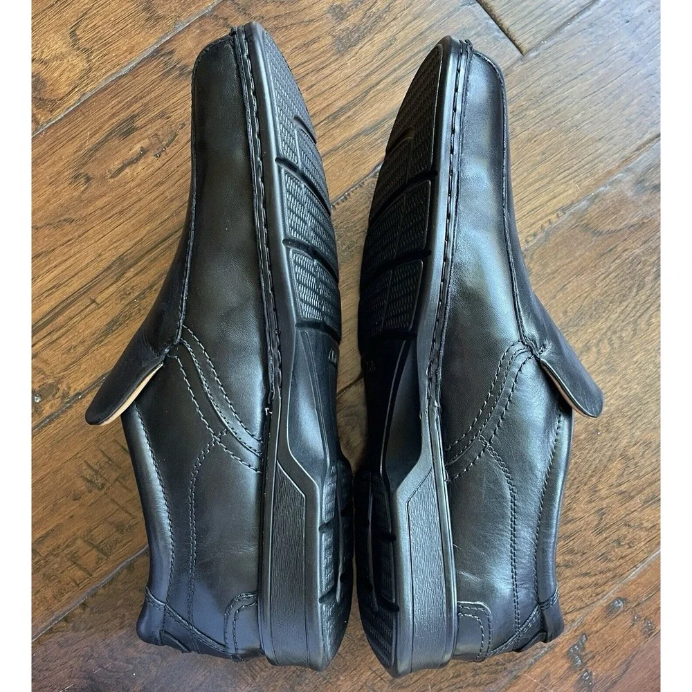 Clarks Mens Escalade‎ Step Slip-On Comfort Loafer Black Leather Size 15 M NEW